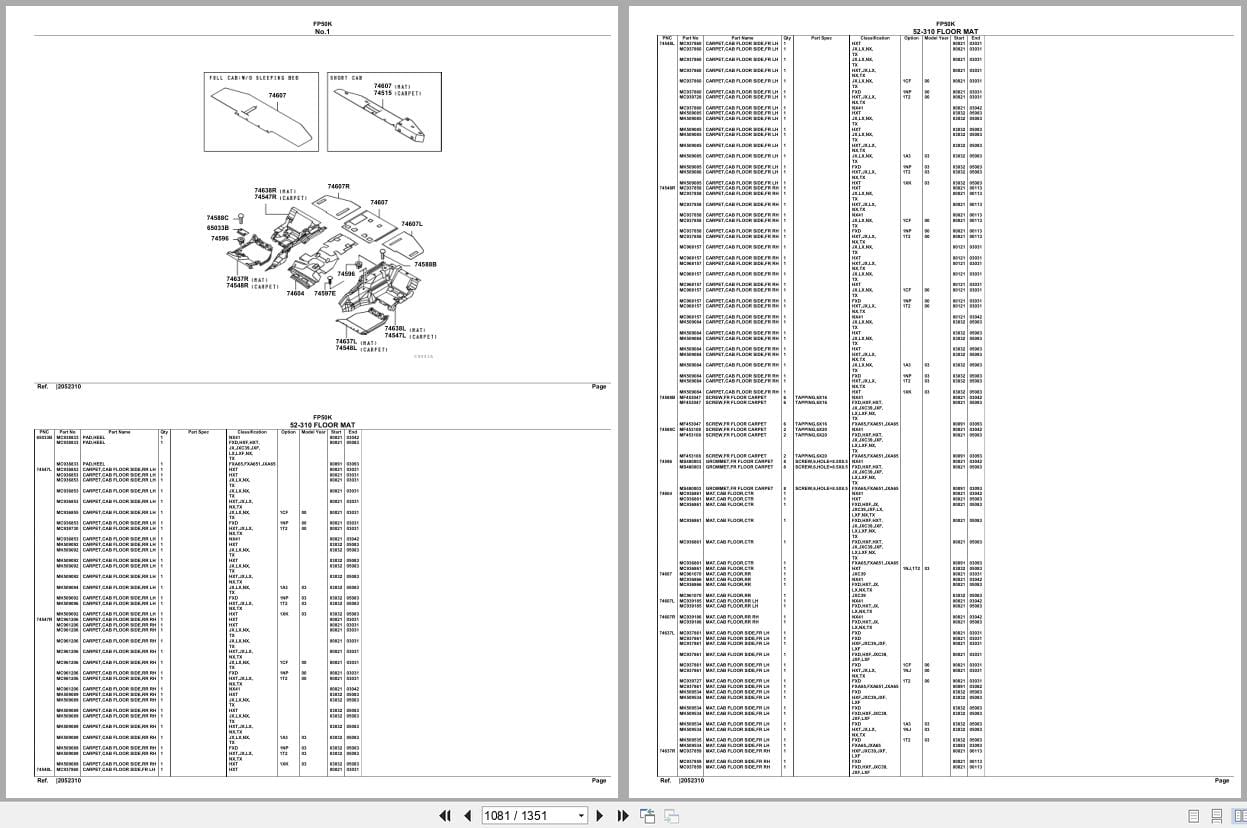 Mitsubishi Fuso Truck FP50K Spare Parts Catalog (2)