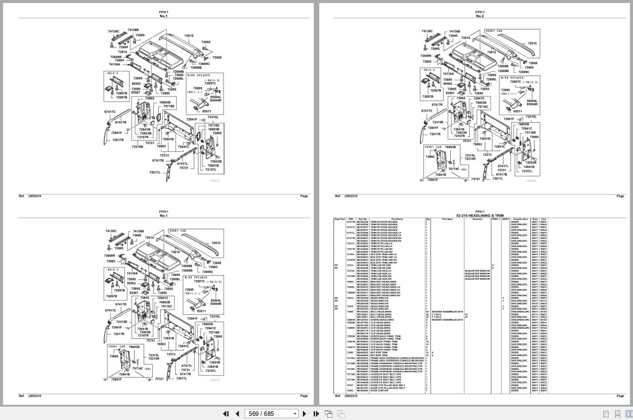 Mitsubishi Fuso Truck FP511 Spare Parts Catalog (2)