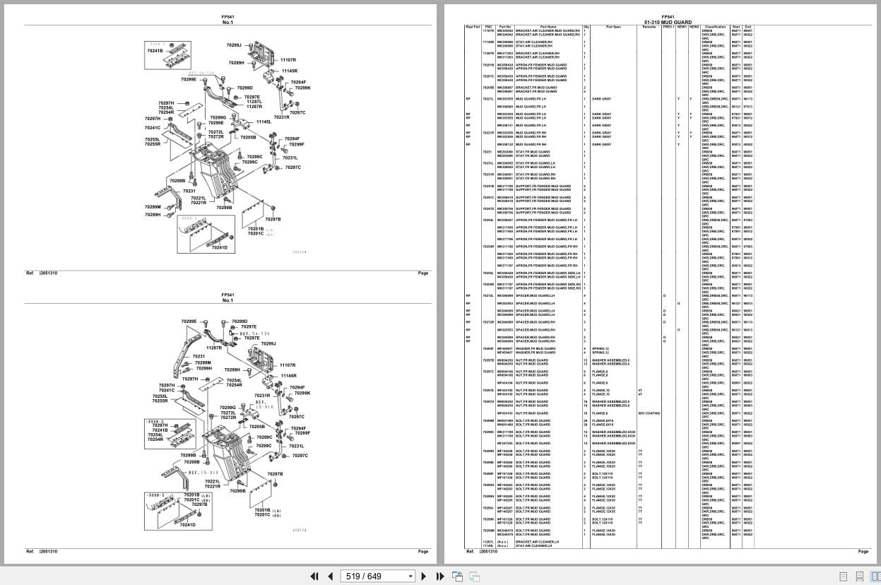 Mitsubishi Fuso Truck FP541 Spare Parts Catalog (2)