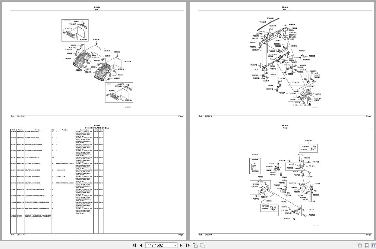 Mitsubishi Fuso Truck FR50M Spare Parts Catalog (2)