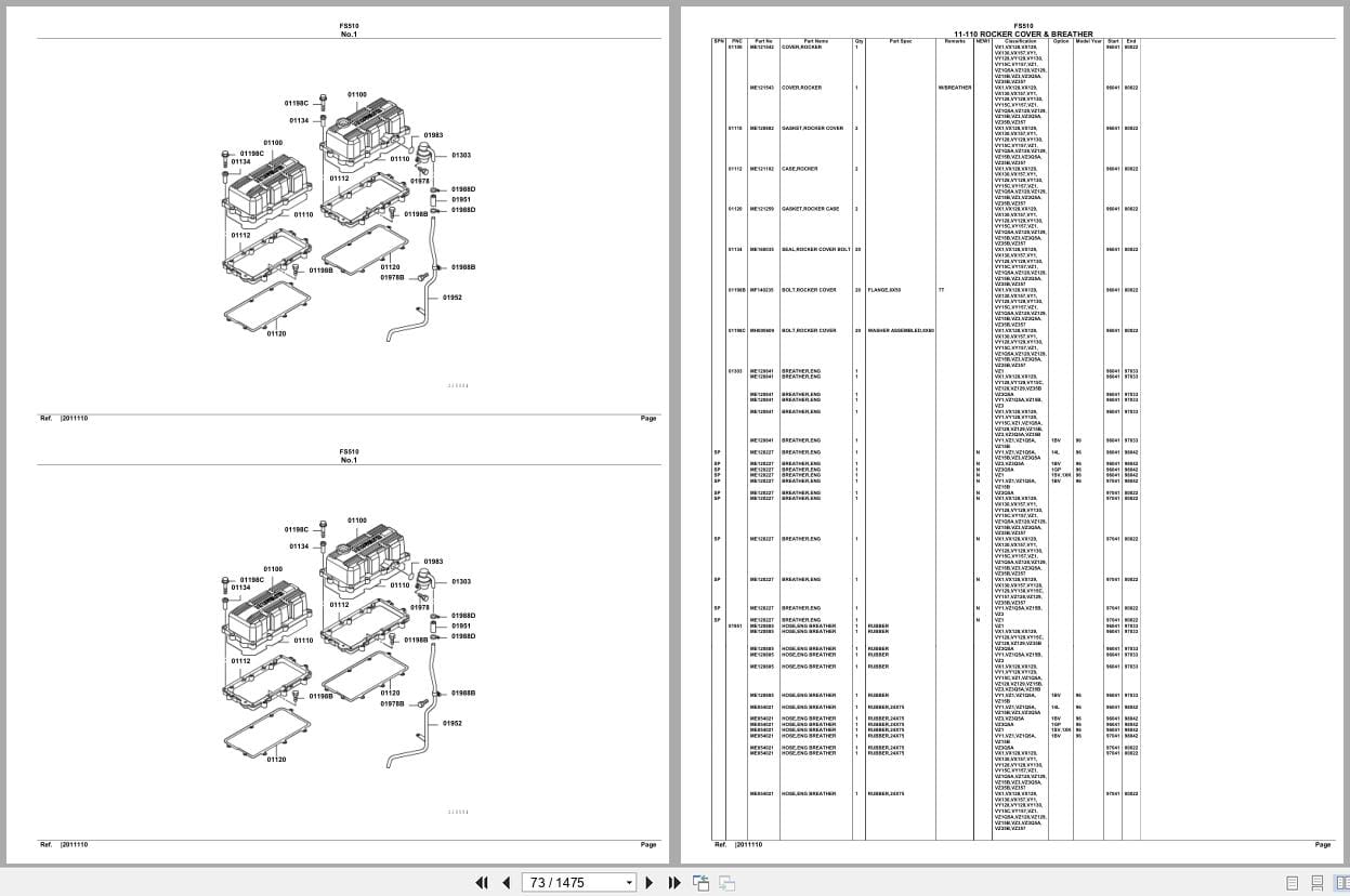 Mitsubishi Fuso Truck FS510 Spare Parts Catalog (2)