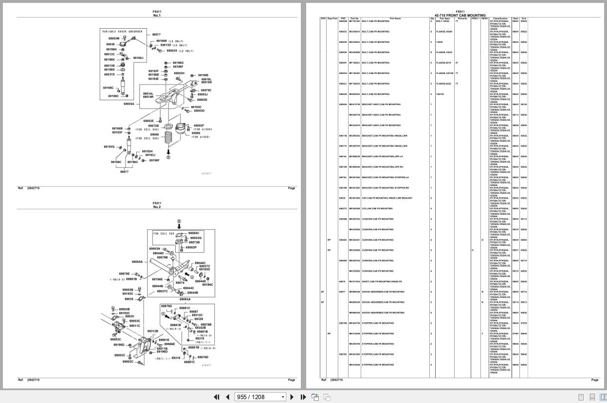 Mitsubishi Fuso Truck FS511 Spare Parts Catalog (2)