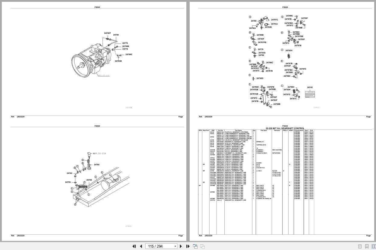 Mitsubishi Fuso Truck FS520 GXP Spare Parts Catalog (2)