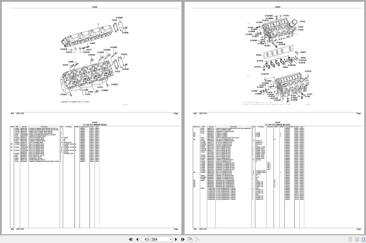 Mitsubishi Fuso Truck FS529 GXP Spare Parts Catalog (2)