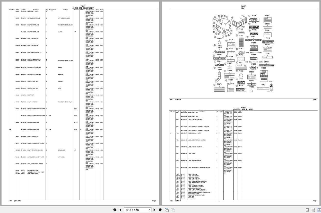 Mitsubishi Fuso Truck FU477 Spare Parts Catalog (2)