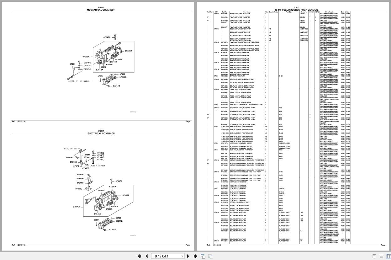 Mitsubishi Fuso Truck FU517 GXP Spare Parts Catalog (2)