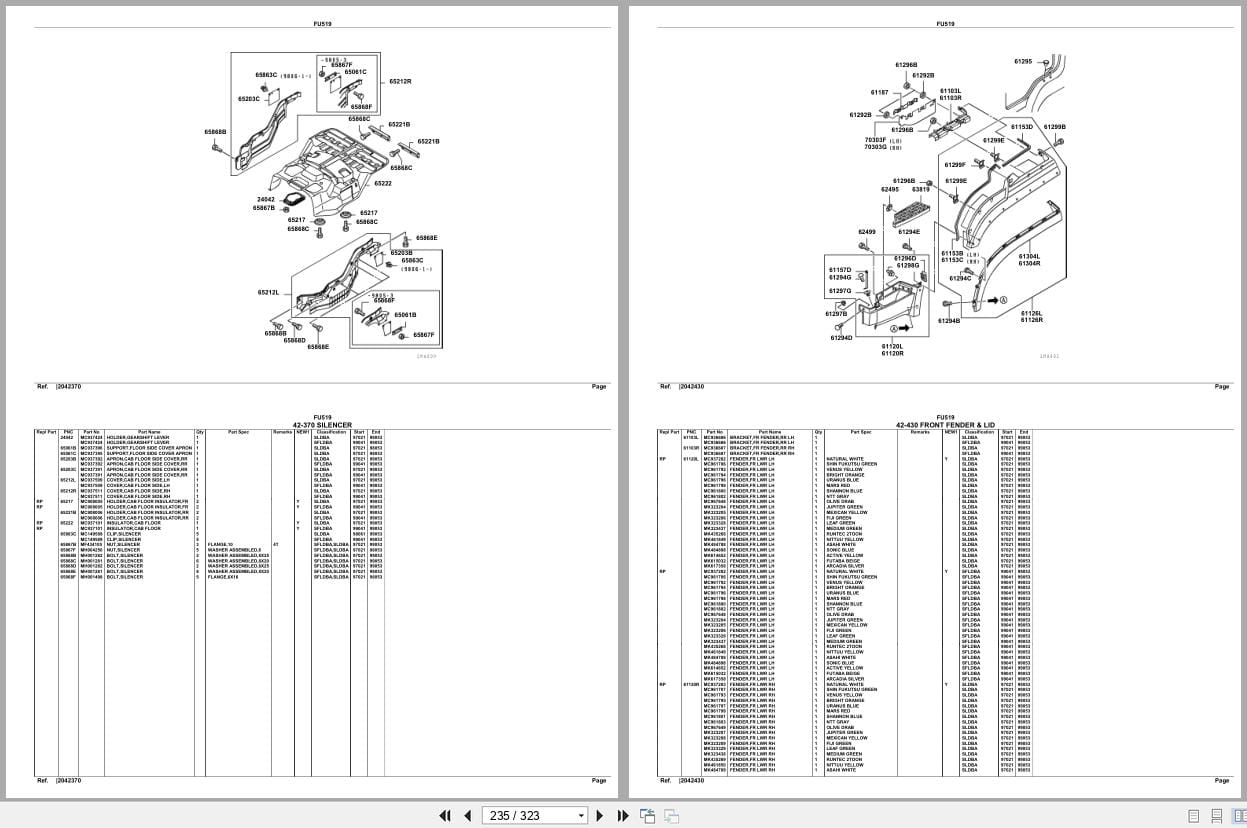 Mitsubishi Fuso Truck FU519 GXP Spare Parts Catalog (2)