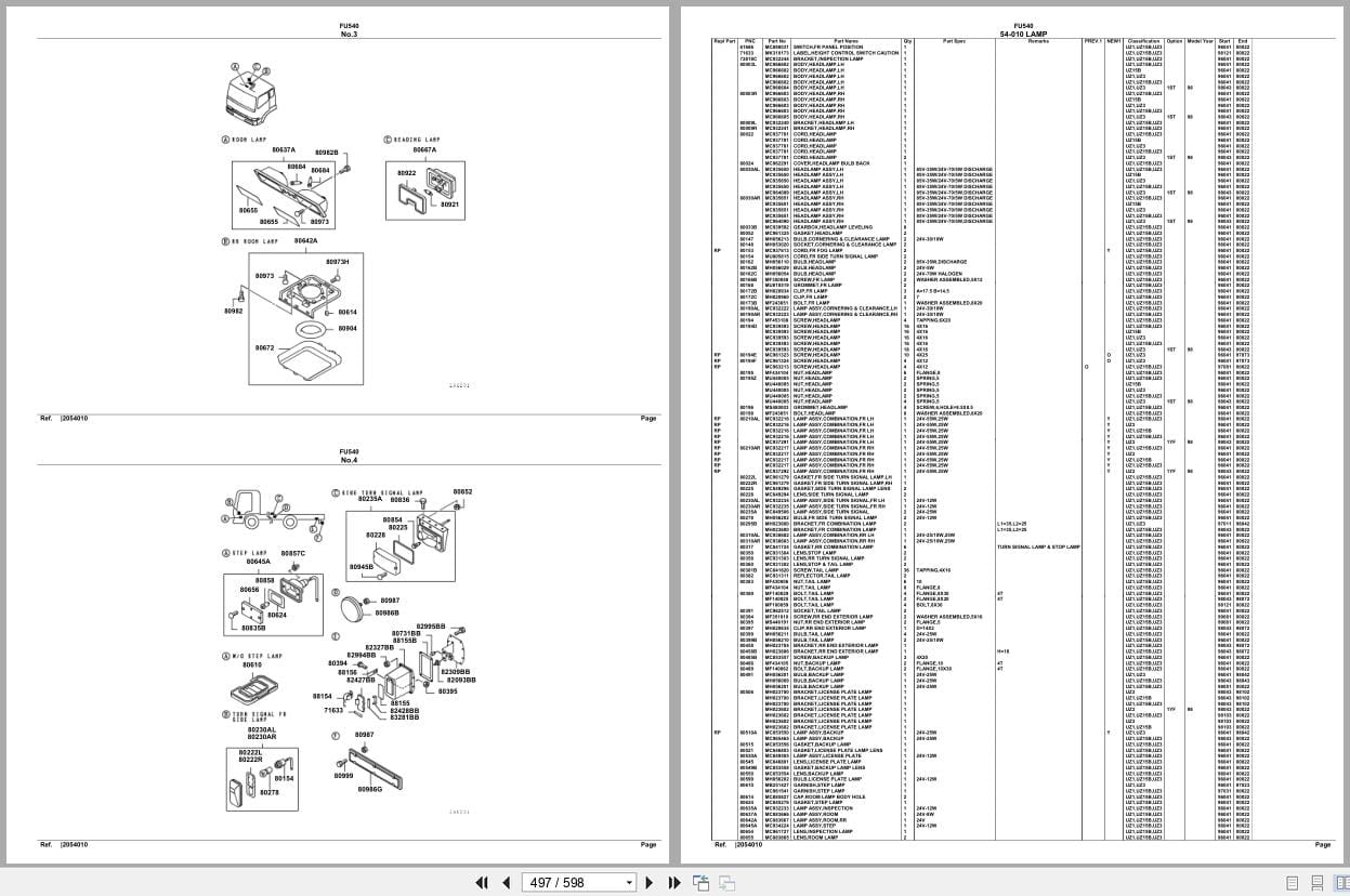 Mitsubishi Fuso Truck FU540 Spare Parts Catalog (2)