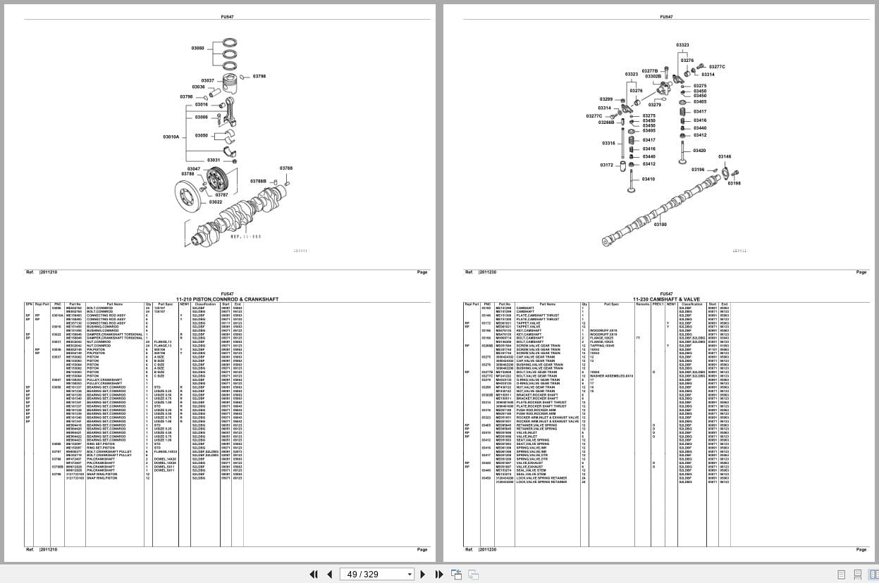 Mitsubishi Fuso Truck FU547 GXP Spare Parts Catalog (2)