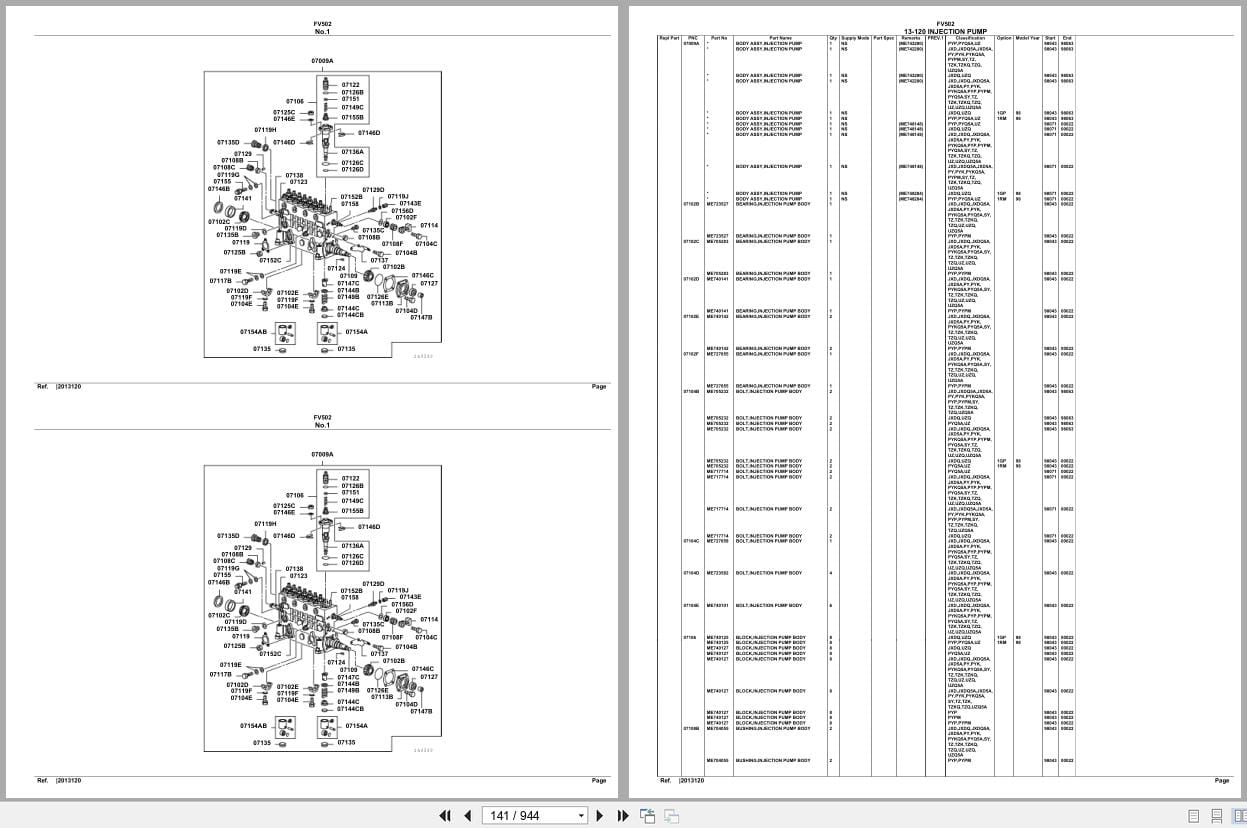 Mitsubishi Fuso Truck FV502 Spare Parts Catalog (2)