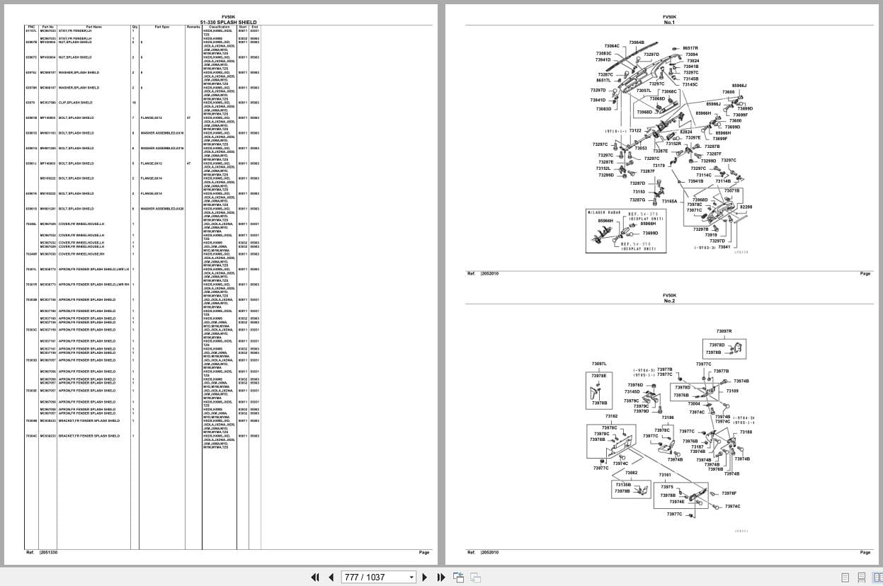 Mitsubishi Fuso Truck FV50K Spare Parts Catalog (2)