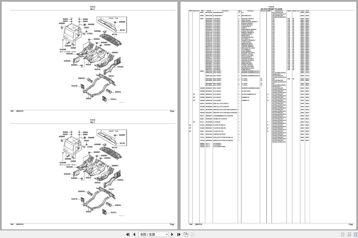 Mitsubishi Fuso Truck FV510 Spare Parts Catalog (2)