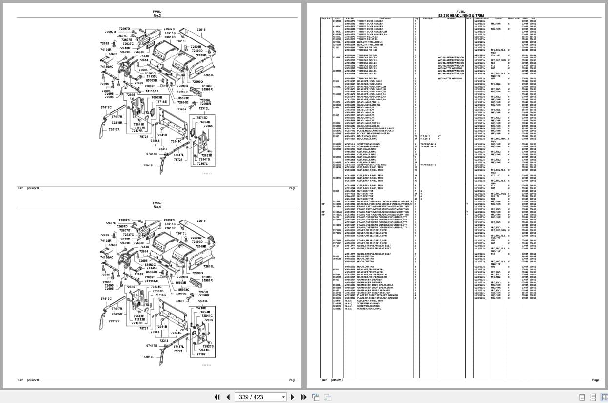 Mitsubishi Fuso Truck FV55J Spare Parts Catalog (2)