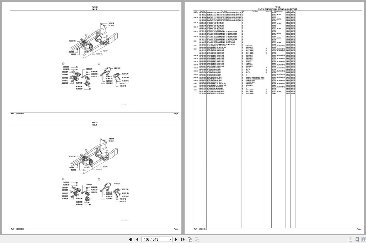 Mitsubishi Fuso Truck FW422 Spare Parts Catalog (2)