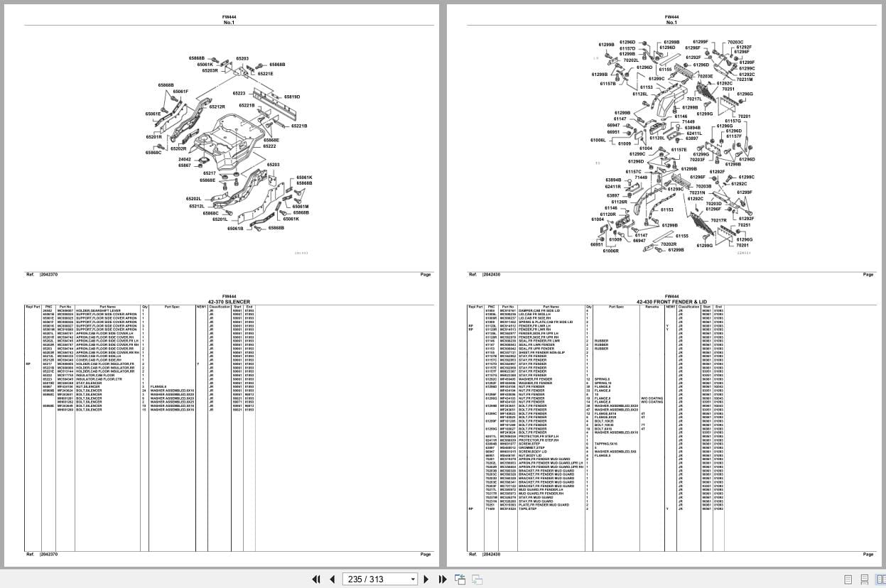 Mitsubishi Fuso Truck FW444 Spare Parts Catalog (2)