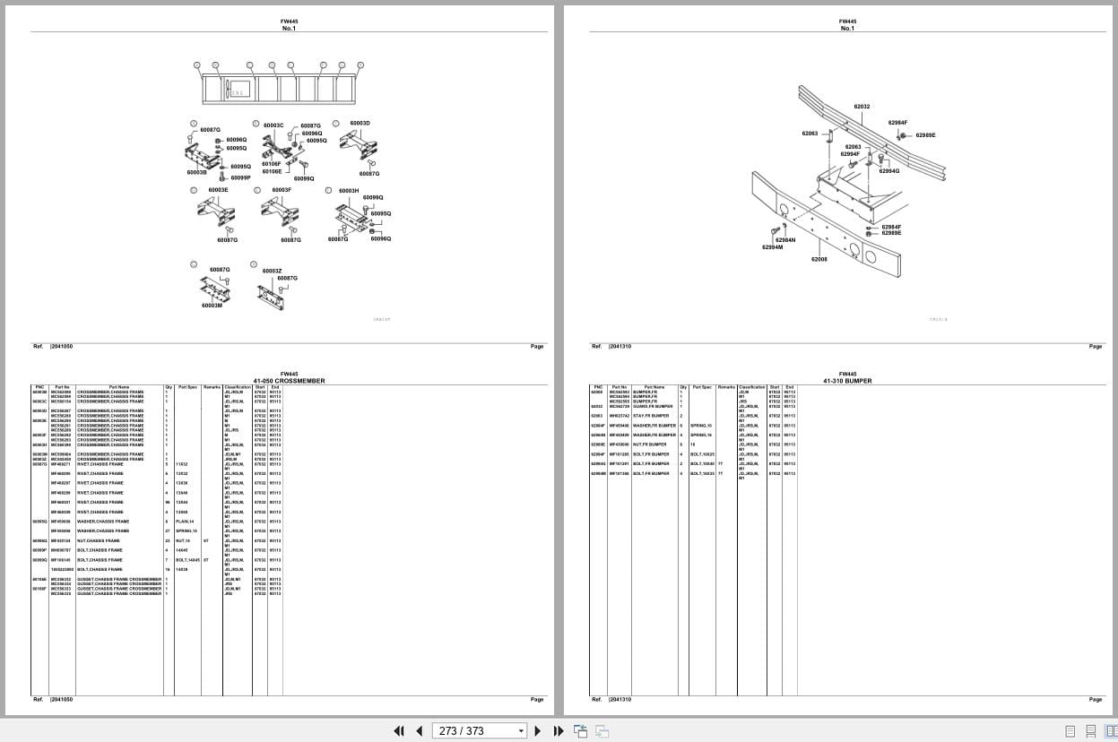Mitsubishi Fuso Truck FW445 Spare Parts Catalog (2)