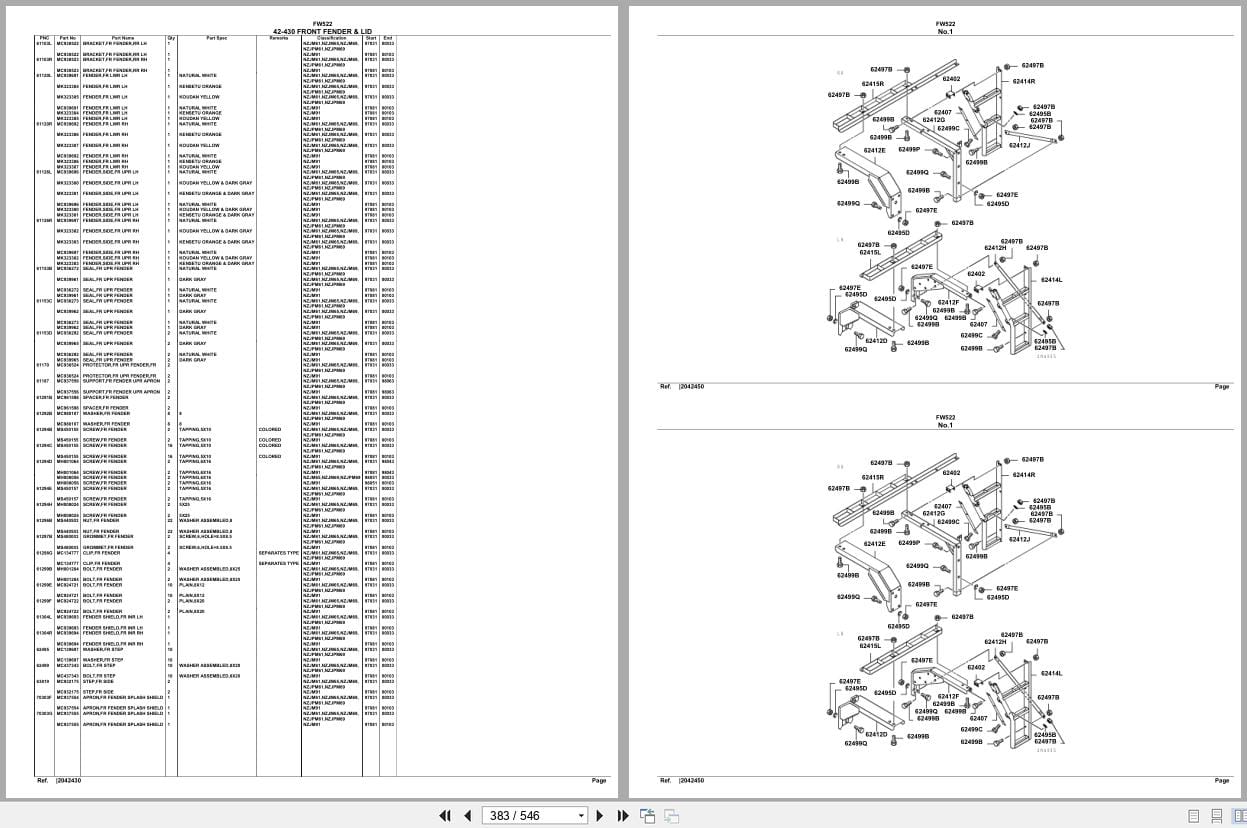 Mitsubishi Fuso Truck FW522 Spare Parts Catalog (2)