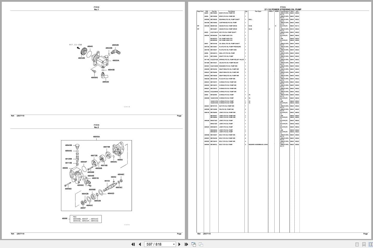 Mitsubishi Fuso Truck FY519 Spare Parts Catalog (2)