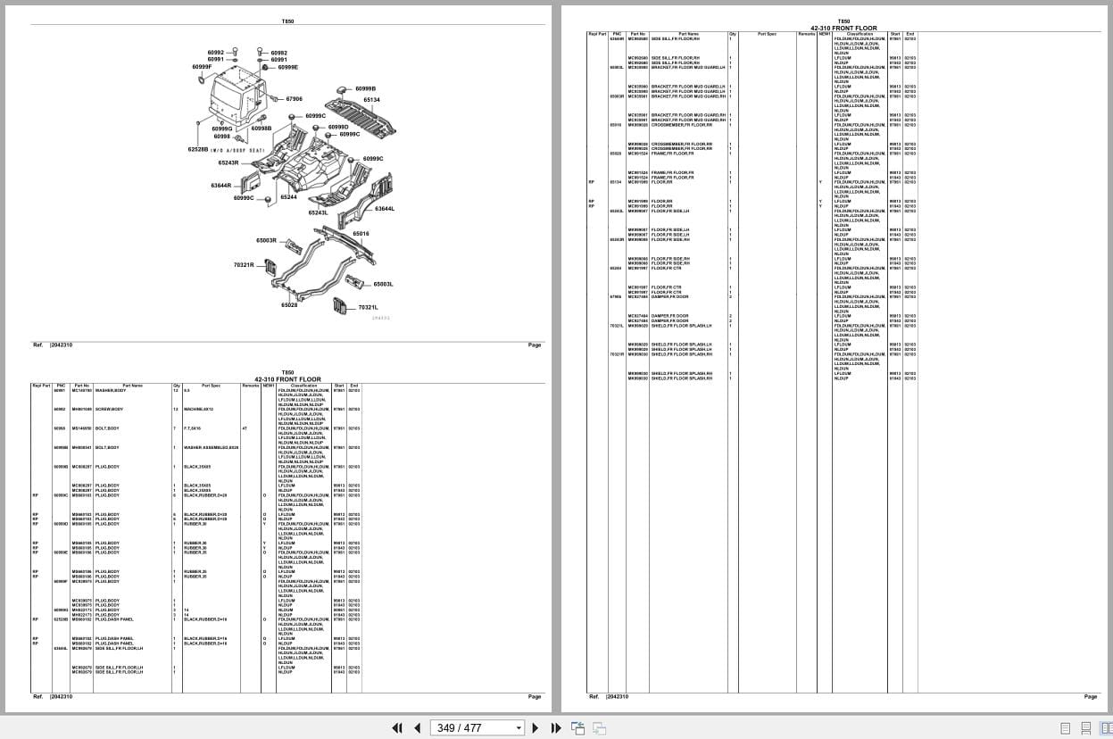 Mitsubishi Fuso Truck T850 GXP Spare Parts Catalog (2)