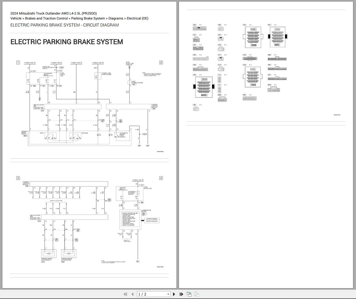Mitsubishi Outlander PR25DD AWD L4 2.5L 2024 Wiring Diagrams (2)