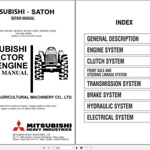 Mitsubishi Tractor 670 670D Engine K4D Repair Manual (1)