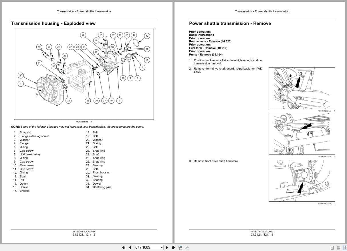 New Holland Backhoe Loader B80B Service Manual 48143704 (2)