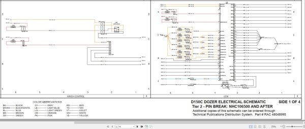 New Holland Crawler Dozer D150C Tier 2 Electrical Schematic Rac48048995 (1)