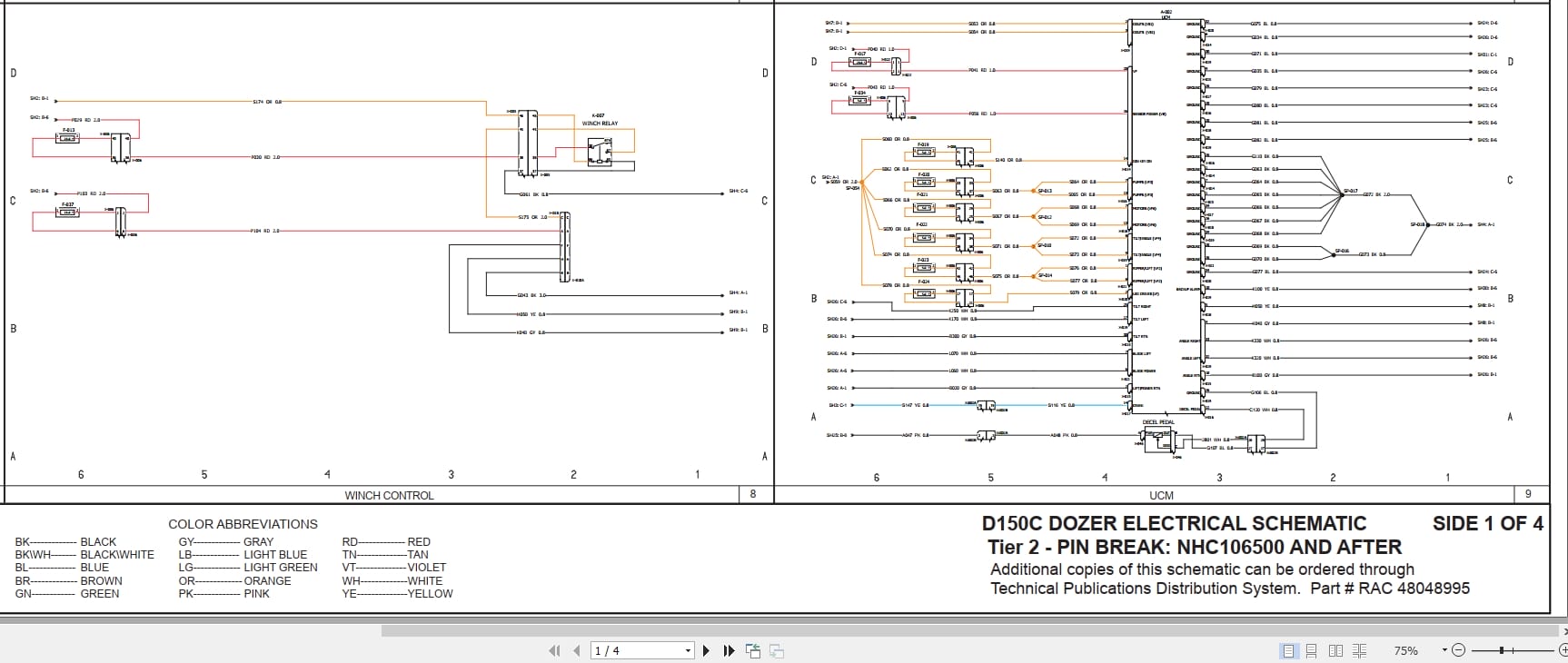 New Holland Crawler Dozer D150C Tier 2 Electrical Schematic RAC48048995 (1)