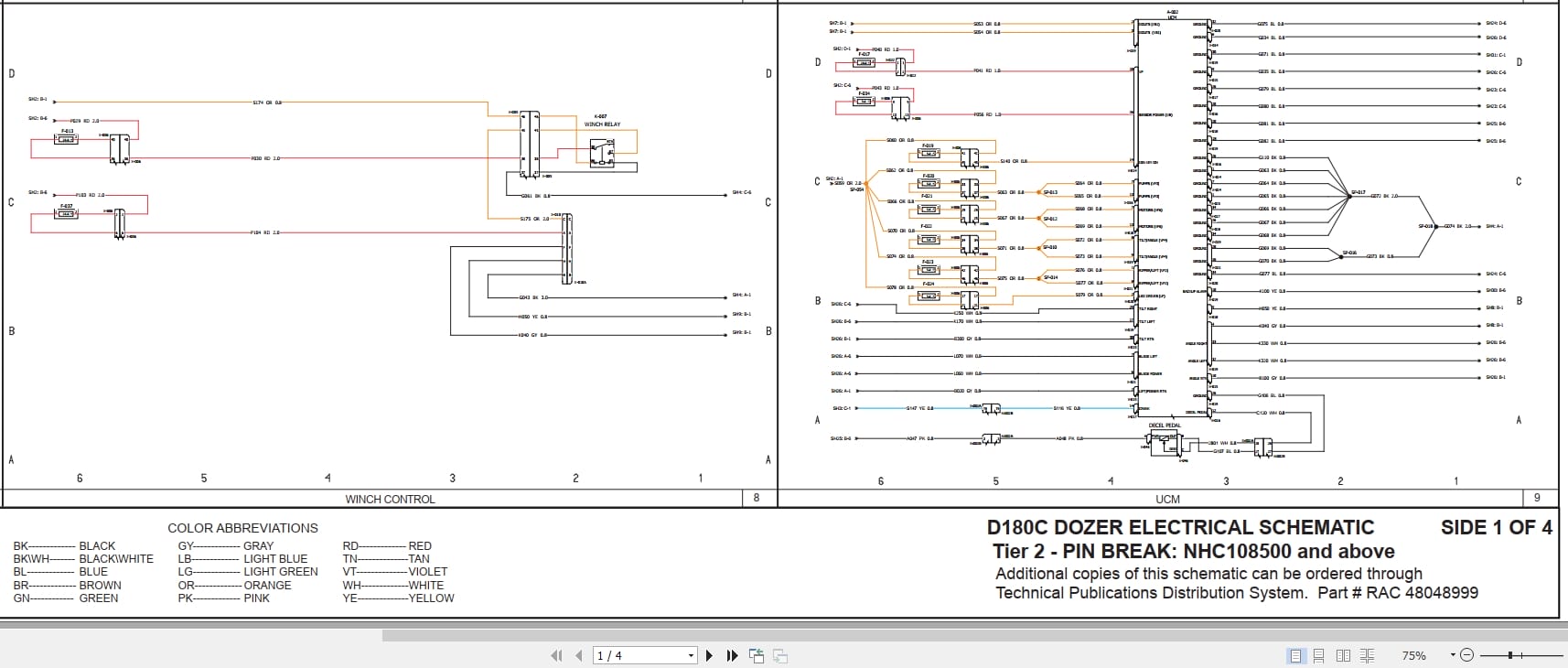 New Holland Crawler Dozer D180C Tier 2 Electrical Schematic RAC48048999 (1)