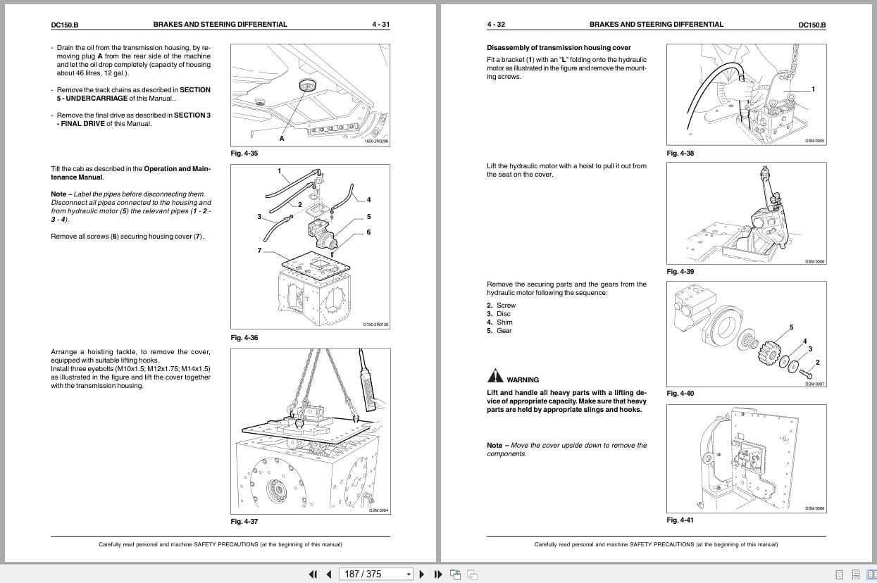 New Holland Crawler Dozer DC150.B Tier 2 Workshop Manual 6036708100 (2)