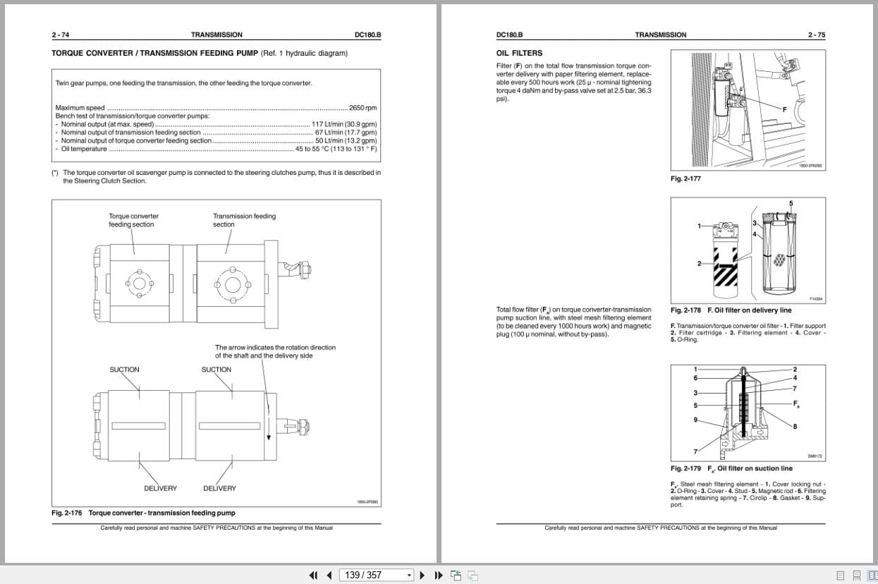 New Holland Crawler Dozer DC180.B Service Manual 6036709100NA (2)