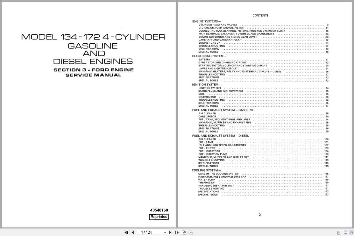 New Holland Engine 134 172 Service Manual 40540160 (1)