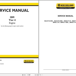 New Holland Engine ISM Tier 4 Service Manual 47632284 (1)