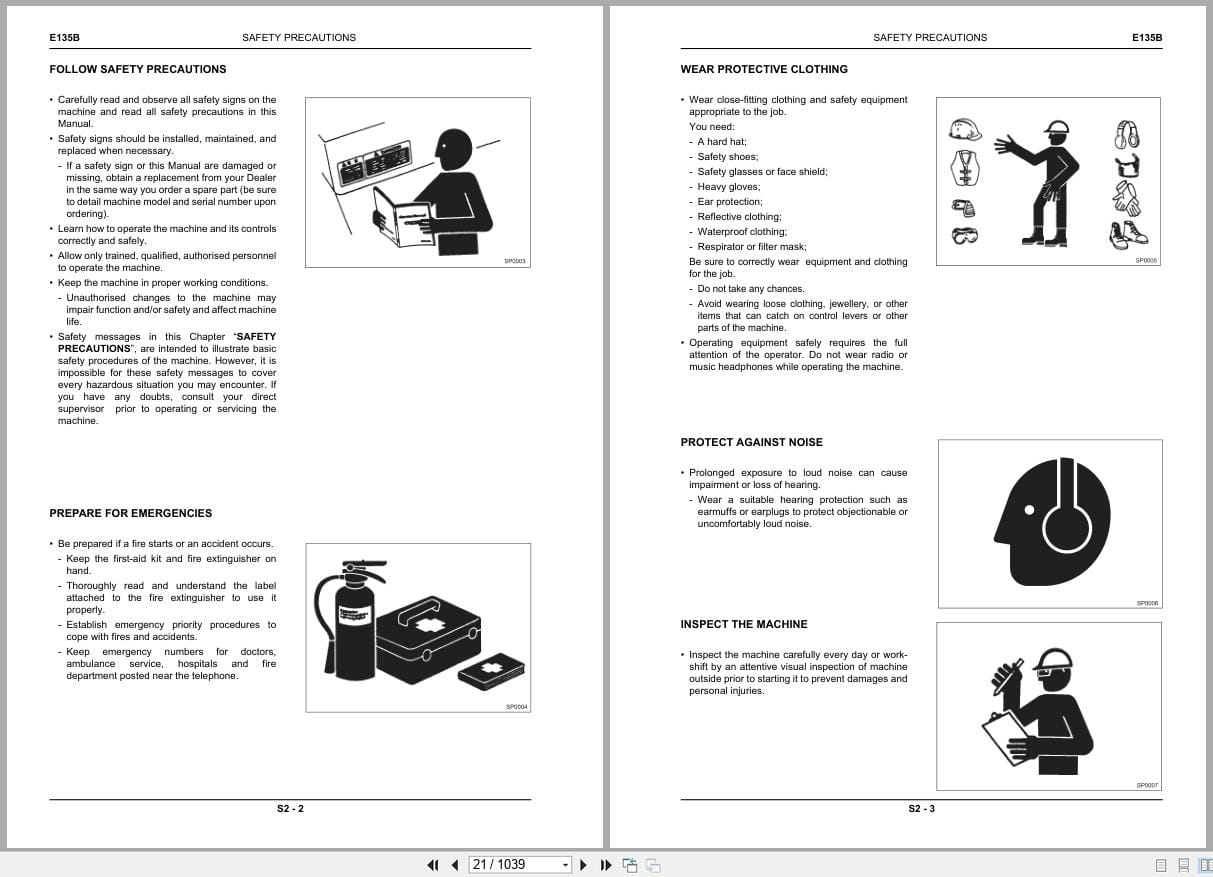 New Holland Excavator E135B ROPS Tier III Service Manual 84392413A (2)