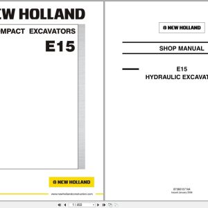 New Holland Excavator E15 Service Manual 87360157NA (1)