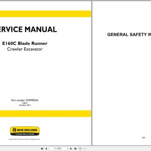 New Holland Excavator E160C Service Manual 47497833A (1)