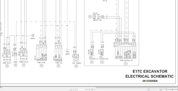 New Holland Excavator E17C Electrical Schematic 48125606En (1)