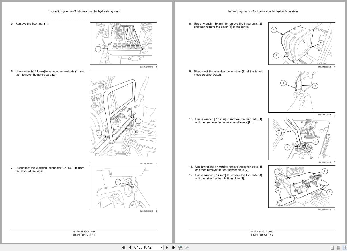 New Holland Excavator E17C Service Manual 48127424 (2)