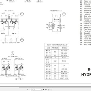 New Holland Excavator E18C Hydraulic Schematic 48145650EN (1)