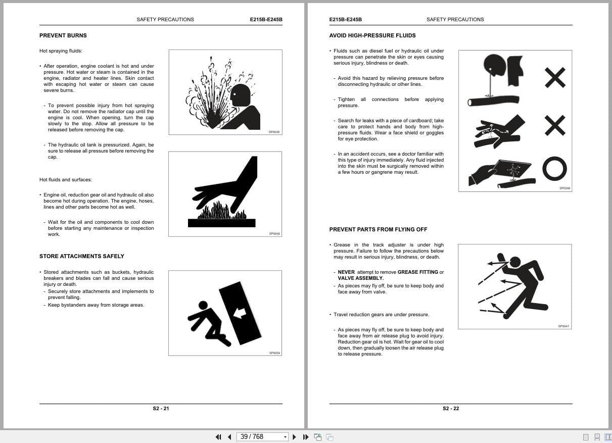 New Holland Excavator E215B E245B Workshop Manual 87677762A 2007 (2)