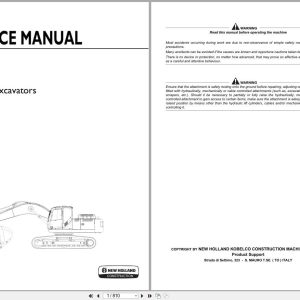 New Holland Excavator E215C E245C Service Manual 47399290A (1)