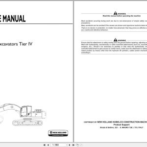 New Holland Excavator E215C E245C Tier IV Service Manual 84550265A (1)