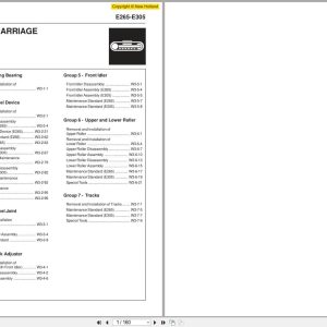 New Holland Excavator E265 E305 Section 3 Undercarriage Workshop Manual (1)