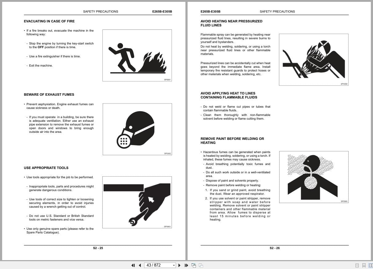 New Holland Excavator E265B E305B ROPS Tier III Service Manual 84392423A (2)