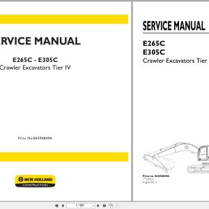New Holland Excavator E265C E305C Service Manual 84394849A (1)