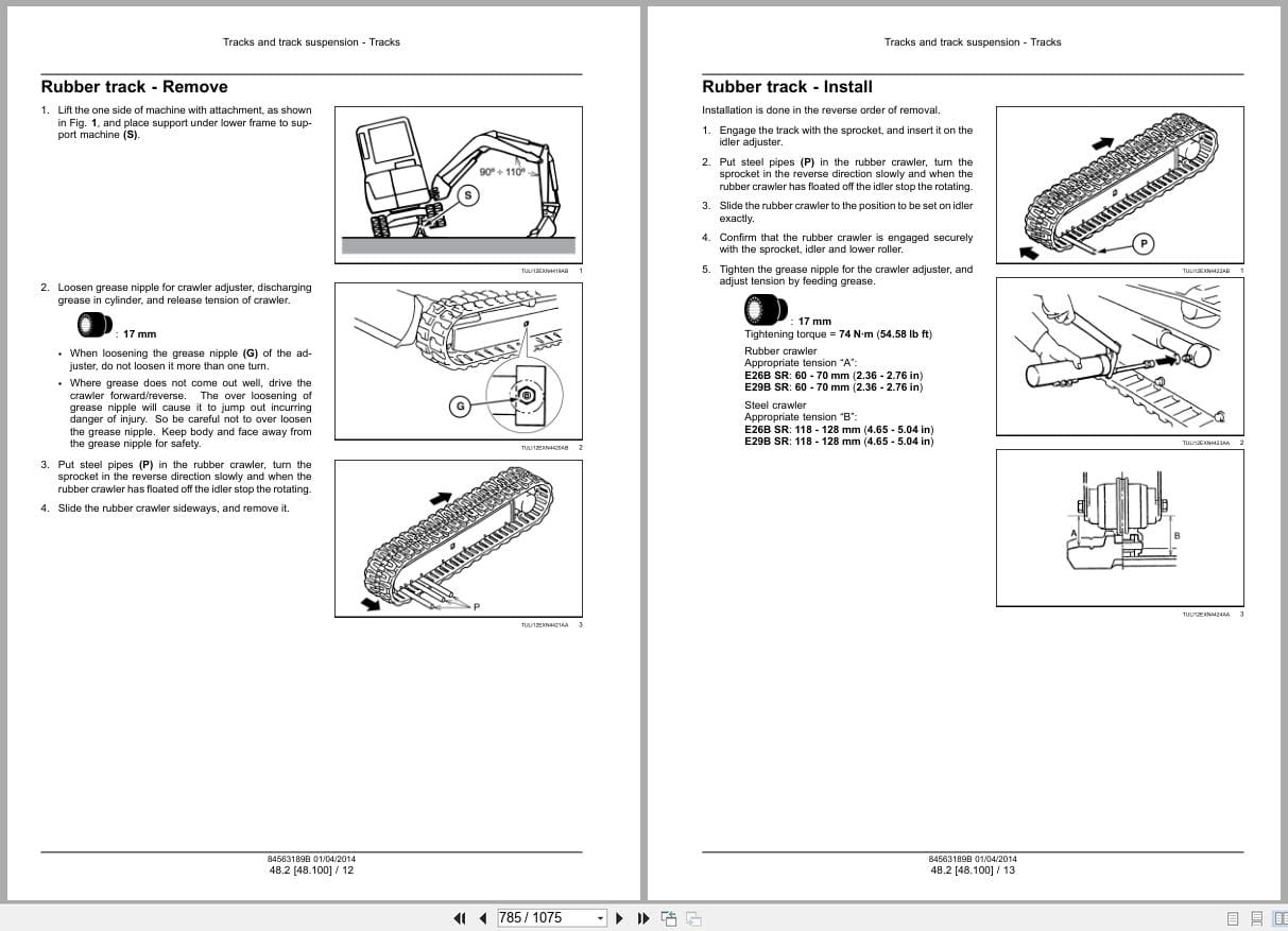 New Holland Excavator E26BSR E29BSR Service Manual 84563189B (2)