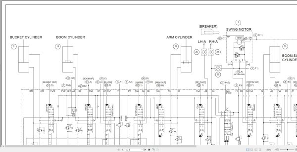 New Holland Excavator E26C E30C Hydraulic Schematic 51422616EN New Holland Excavator E26C E30C Hydraulic Schematic 51422616En (2)