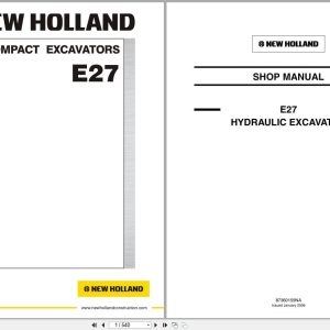 New Holland Excavator E27 Service Manual 87360159NA (1)