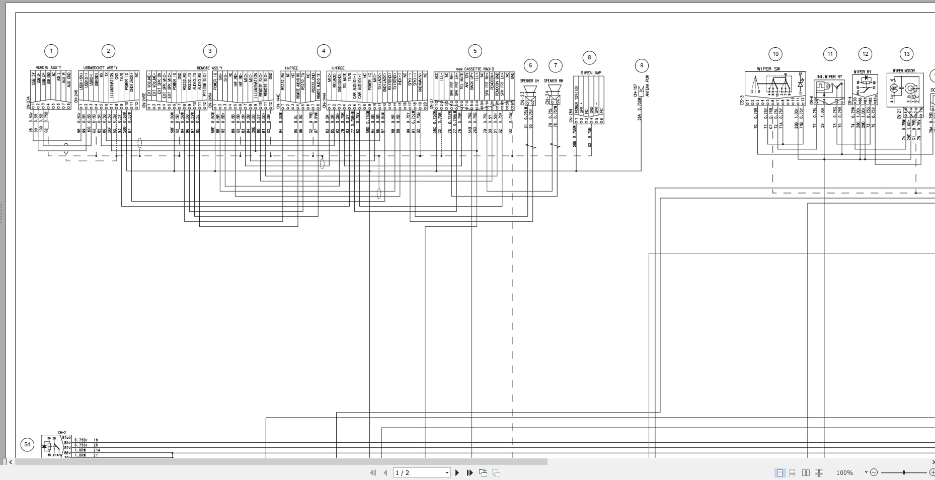 New Holland Excavator E57C Electrical Schematic 51452102EN (2)