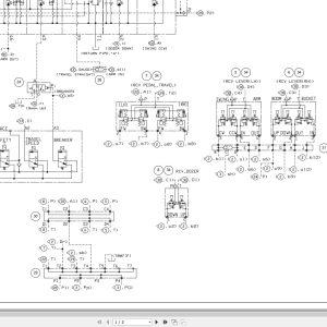 New Holland Excavator E57C Hydraulic Schematic 51452098EN (1)